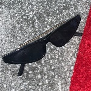 Skinny black sunglasses